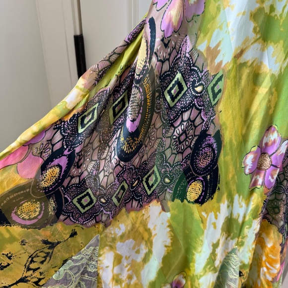 NWT Mary L Couture Maxi Dress Womens 6 Floral Silk Y2K Babydoll Mermaid Prom - Picture 9 of 16